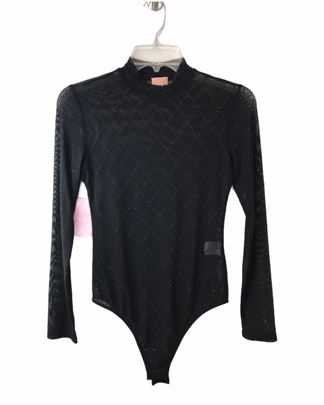 Mesh cheap turtleneck bodysuit