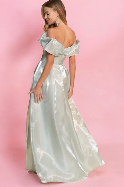 Vestido Princesa organza sage