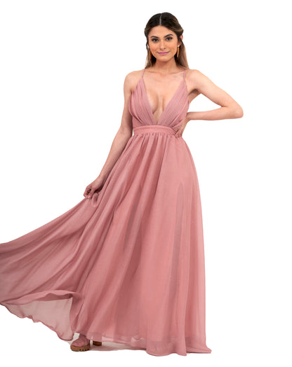 Vestido Palo de Rosa escote V