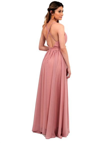 Vestido Palo de Rosa escote V